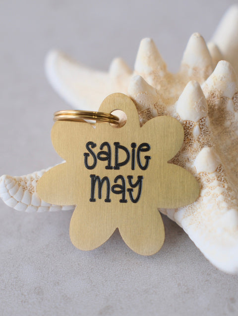 Gold Flower Tag