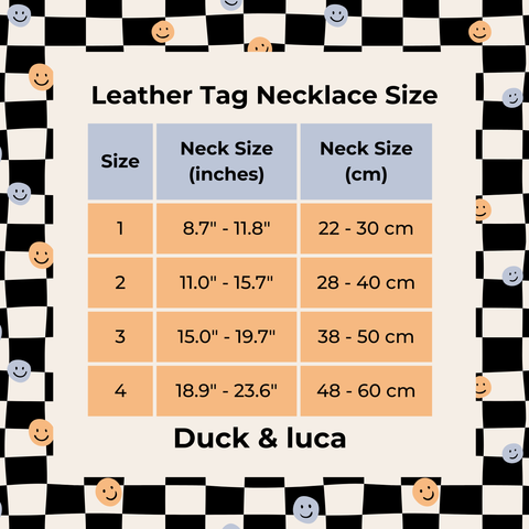 Leather Pet ID Tag and Necklace