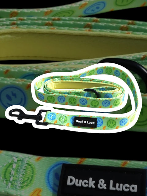 Leash - Neon Lime Happy Face