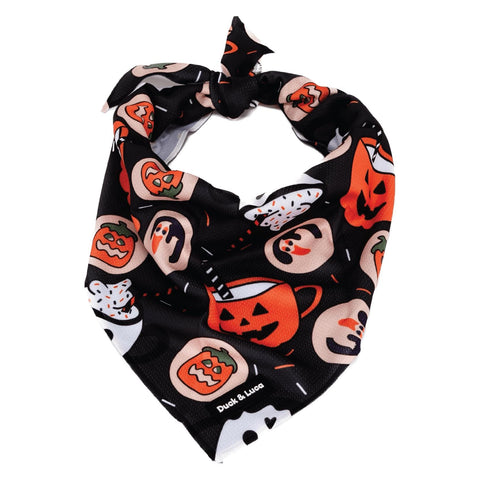 Dog Bandana - Retro Halloween, New puppy gift, Dog mom Gift, Over The Collar Soft Tie On Dog Bandana