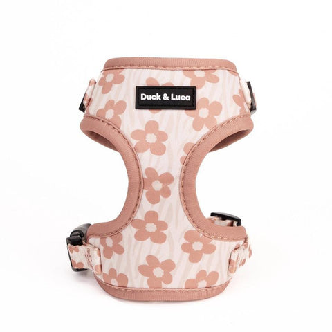 Adjustable Dog Harness - Brown Daisy