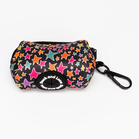Poop Bag Holder - Funky Stars, Dog Waste Bag Dispenser, Puppy Accessories, Poo Bag Holder, Poo Bag Dispenser