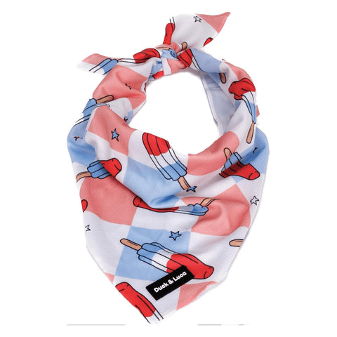 Dog Bandana - Fourth of July Popsicle, New puppy gift, Dog mom Gift, Over The Collar Soft Tie On Dog Bandana