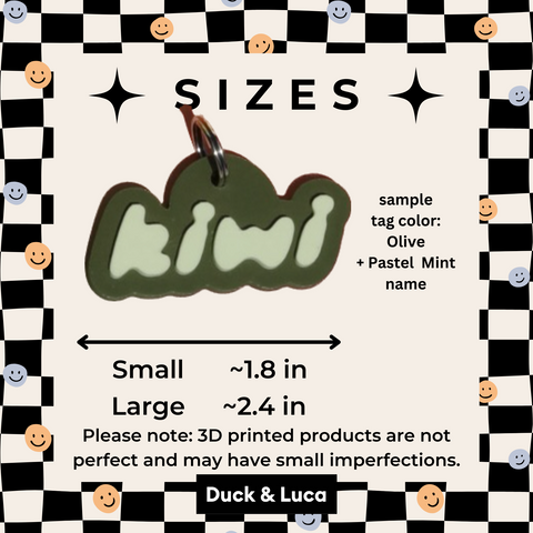 3D Kiwi Pet Tag