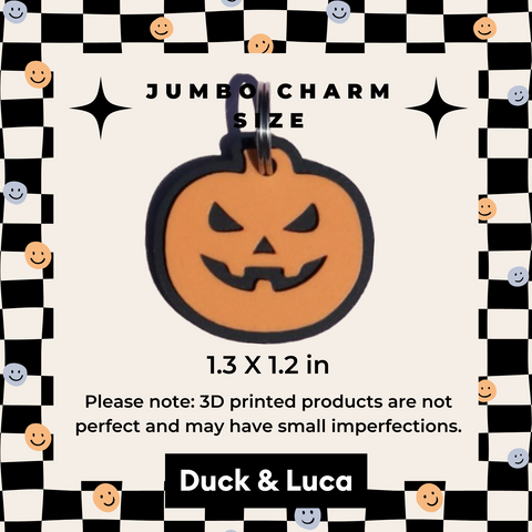3D Pumpkin Jumbo Charm