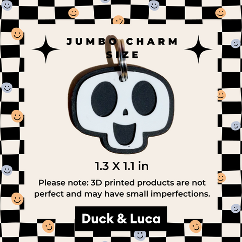 3D Cute Skull Jumbo Charm