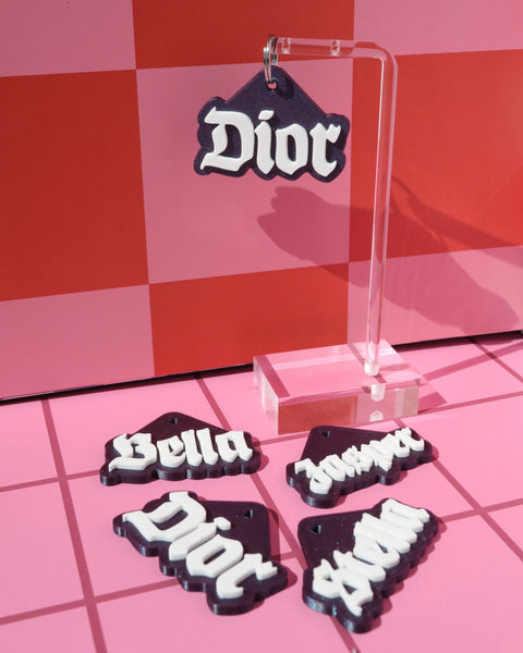 3D Gothic Pet Tag