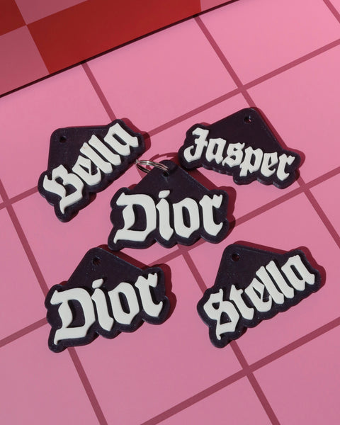 3D Gothic Pet Tag