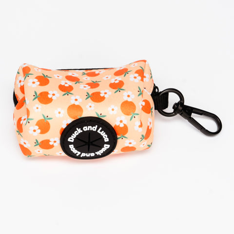 Poop Bag Holder - Orange and Daisy