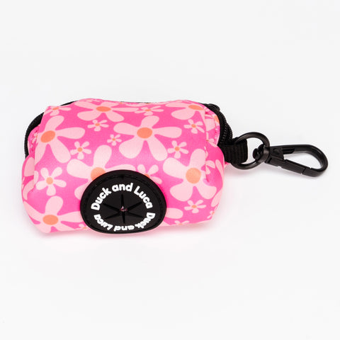 Poop Bag Holder - Groovy Pink Flower