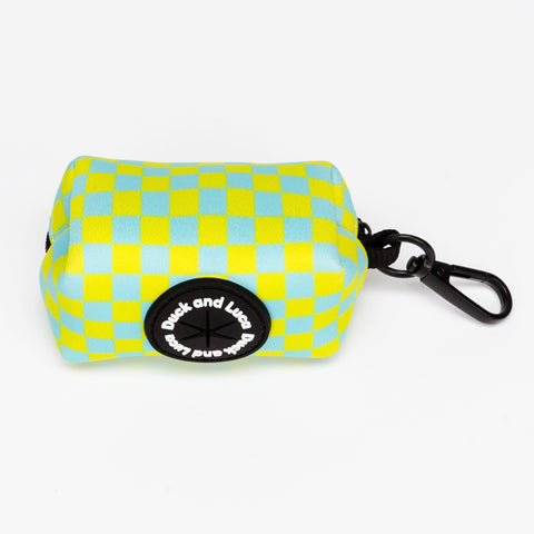 Poop Bag Holder - Retro Checkerboard