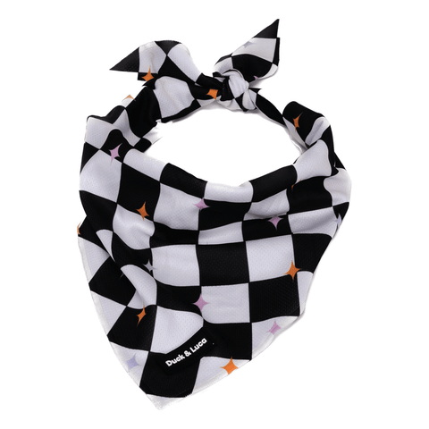 Dog Bandana - Checkerboard Pastel Stars