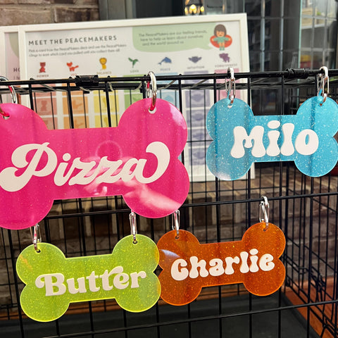 Personalized Dog Crate Sign, Custom Dog Bone Shaped Sign, Hanging Crate Decor, Personalized Dog Gift, Custom Dog Decor, Crate Dog Decor