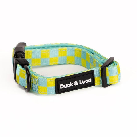Adjustable Dog Collar - Retro Checkerboard